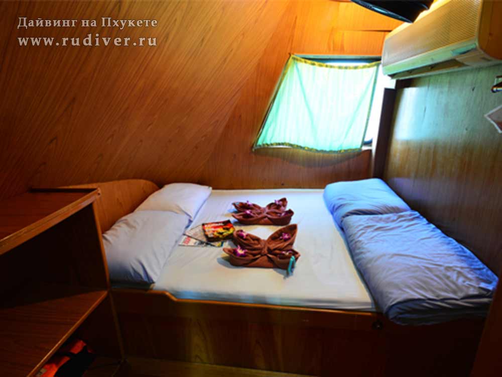 2 –местная каюта с двуспальной кроватью - Дайв-сафари корабль-2 эконом класса на Симиланы и Ришелье